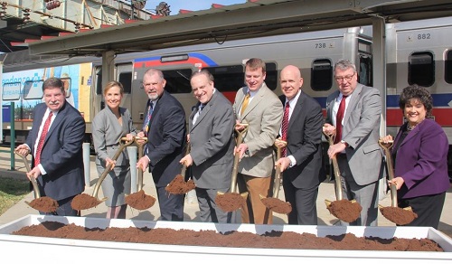 Pennsylvania transit officials celebrate groundbreaking for Paoli Station