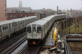 Image of Chicago Transity Authority subway trains