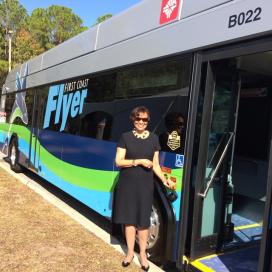 FTA Acting Administrator Carolyn Flowers at Jacksonville First Coast Flyer BRT event