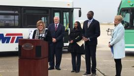 Acting Administrator Jane Williams announces FY19 bus grants at event in Detroit